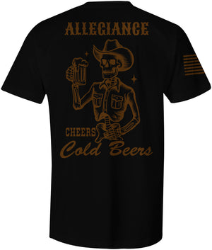 Cold Beer Graphic Tee - Back - Black