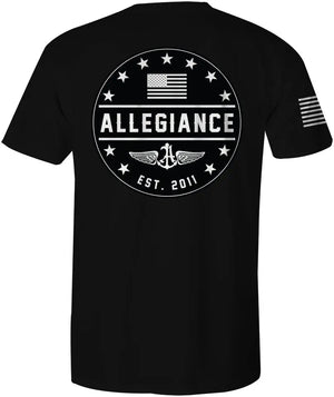 Back of EST. 11 Back Hit Tee in black showcasing large "EST. 11" logo commemorating establishment in 2011.