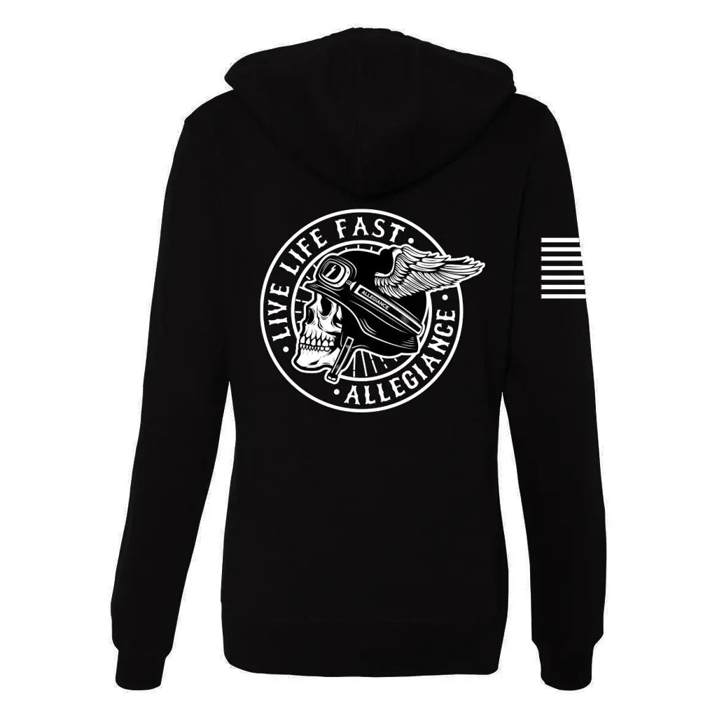 Winged B.H. Women's Hoodie ALLEGIANCE CLOTHING